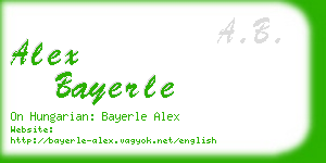 alex bayerle business card